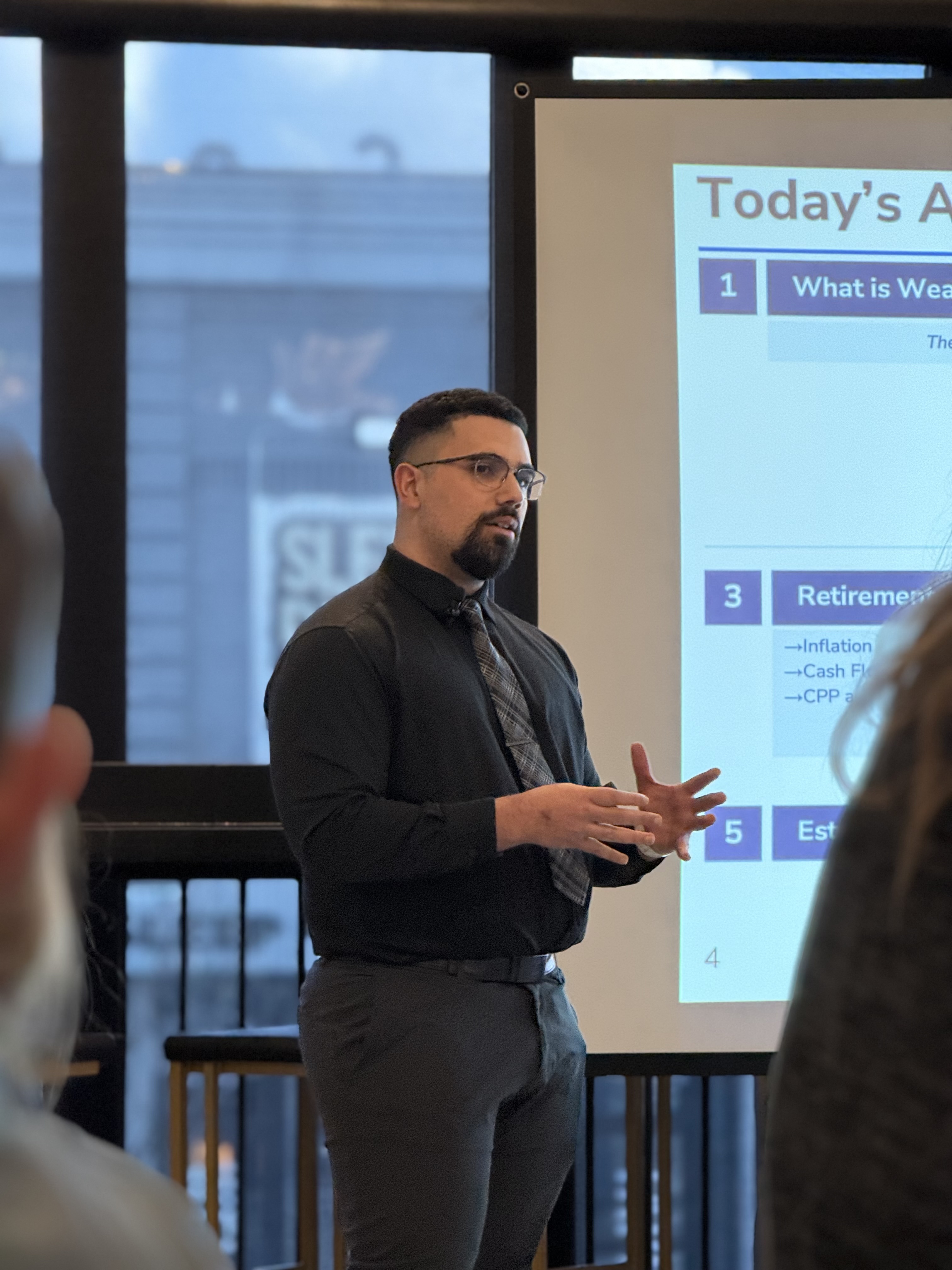 Richard Saba presenting at a client event